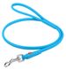 Collar WauDog GLAMOUR - шкіряний круглий поводок для собак - 122 см/4 мм Блакитний