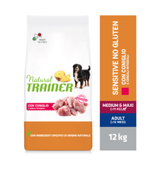 Trainer Natural SENSITIVE PLUS Adult Medium & MAXI with Rabbit - корм для собак середніх і великих порід (кролик) - 12 кг % Petmarket