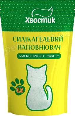 Хвостик - силікагелевий наповнювач для котячого туалету (дрібний з зеленими гранулами) - 15 л % Petmarket