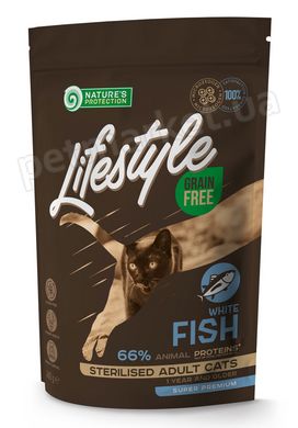 Nature's Protection Lifestyle GF White Fish Sterilised корм для стерилізованих котів і кішок (біла риба) - 7 кг Petmarket