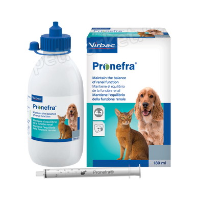 Virbac Pronefra - Вірбак Пронефра - харчова добавка при нирковій недостатності у собак та котів, 180 мл Petmarket