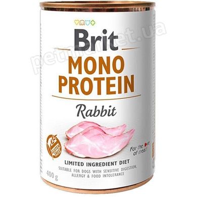 Brit MONO PROTEIN Rabbit - консерви для собак (кролик) - 400 г Petmarket