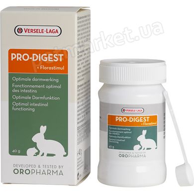 Versele-Laga Oropharma Pro-Digest - добавка для відновлення кишківника кроликів та гризунів - 40 г Petmarket