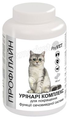 ProVet Профілайн УРІНАРІ КОМПЛЕКС добавка для сечовивідної системи котів – 180 табл. Petmarket
