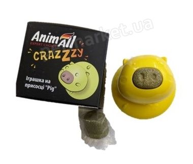 AnimAll CrazZzy - Pig- іграшка для котів на присосці Petmarket