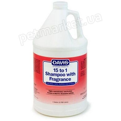 Davis 15 to 1 FRESH FRAGRANCE - концентрований шампунь з ароматом свіжості для собак і котів - 3,8 л % Petmarket
