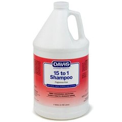 Davis 15 to 1 FRAGRANCE FREE - концентрований шампунь без аромату для собак і котів - 3,8 л % Petmarket