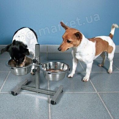 Trixie DOG BAR - регульована стійка з мисками для собак - 1,8 л % Petmarket