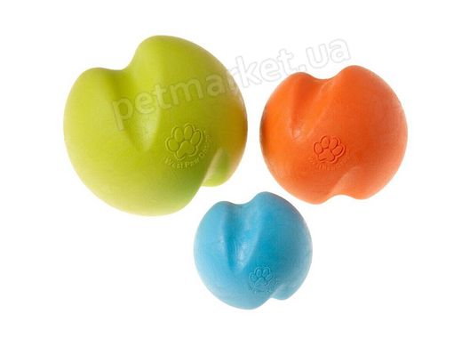 West Paw JIVE Ball - Джив М'яч - міцна іграшка для собак, 8 см, блакитний Petmarket