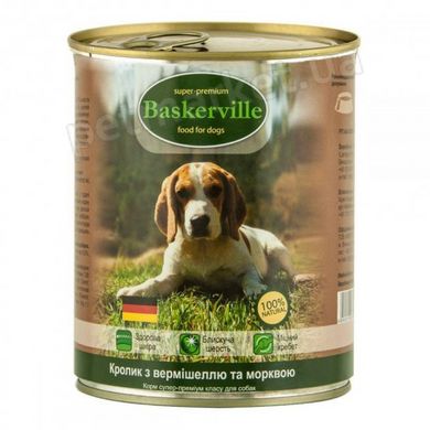 Baskerville КРОЛИК з вермішеллю і морквою - консерви для собак - 800 г % Petmarket
