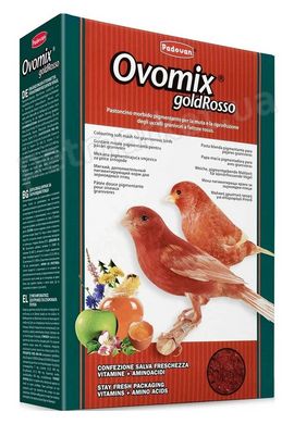 Padovan OVOMIX Gold Rosso - м'який корм для птахів з червоним оперенням - 300 г Petmarket
