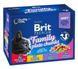 Brit Premium FAMILY PLATE Gravy - Семейная тарелка 4 вкуса - набор влажных кормов для кошек (12 шт. х 100 г)