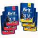 Brit Premium FAMILY PLATE Gravy - Сімейна тарілка 4 смаки - набір вологих кормів для кішок (12 шт. Х 100 г)