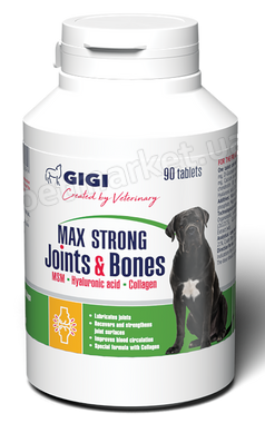 Gigi Max Strong Senior Joints & Bones (Активет) - добавка для зміцнення та відновлення суглобів собак Petmarket