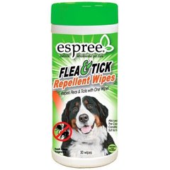 Espree FLEA & TICK Wipes - вологі серветки від бліх і кліщів для собак і котів % Petmarket
