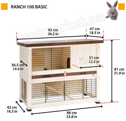 Ferplast RANCH 100 BASIC - вольер для кроликов % Petmarket