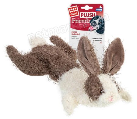GiGwi Plush Friendz Шкірка Зайця - м'яка іграшка для собак, 47 см Petmarket