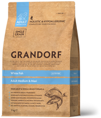Grandorf Adult Medium & Maxi Breeds White Fish - корм для собак всех пород (белая рыба) Petmarket