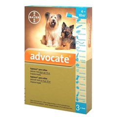 Bayer ADVOCATE - комплексний засіб від паразитів для собак 4-10 кг - 1 піпетка % Petmarket