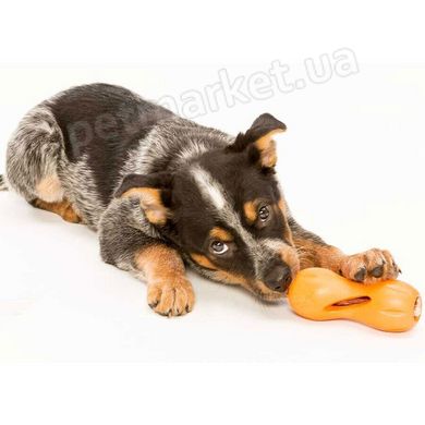 West Paw QWIZL - Квізл для ласощів - міцна іграшка для собак, 14 см, помаранчевий Petmarket