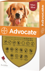 Bayer ADVOCATE - комплексний засіб від паразитів для собак 10-25 кг - 1 піпетка % Petmarket