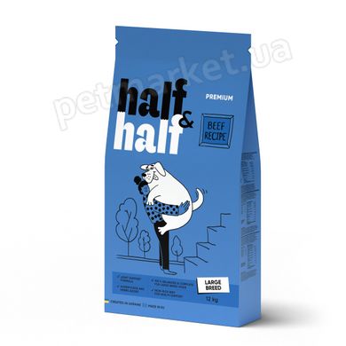 Half&Half Корм сухий для дорослих собак великих порід із яловичиною Petmarket