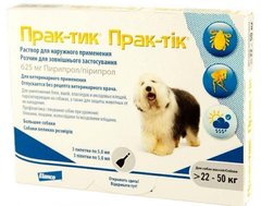 Elanco ПРАК-ТИК - капли от блох и клещей для собак 22-50 кг - 1 пипетка % Срок 07.23 Petmarket