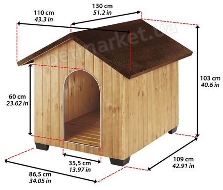 Ferplast DOMUS Maxi - дерев'яна будка для собак % Petmarket