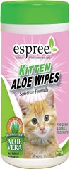 Espree KITTEN Wipes - вологі серветки для догляду за шерстю кошенят - 50 шт. % Petmarket