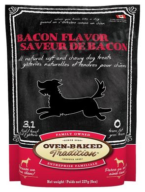 Oven-Baked Tradition Bacon - м'які ласощі з ароматом бекону для собак - 227 г Petmarket
