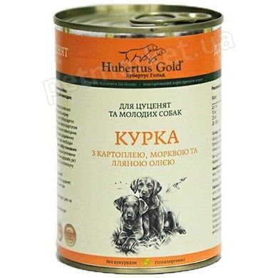 Hubertus Gold КУРКА з картоплею та морквою - консерви для цуценят і молодих собак - 400 г % Petmarket