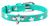 Collar WauDog GLAMOUR Звездочка - кожаный ошейник для собак со светоотражающим узором - 21-29 см, Ментоловый Petmarket