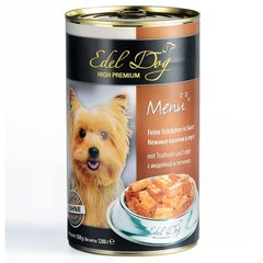Edel Dog ІНДИЧКА/ПЕЧІНКА - консерви для собак (шматочки в соусі) - 400 г Petmarket