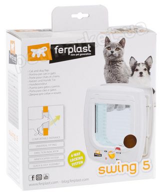 Ferplast SWING 5 - двері для маленьких собак і котів - Білий % Petmarket