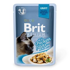 Brit Premium Chicken Fillets влажный корм для кошек (куриное филе в соусе) - 85 г Petmarket