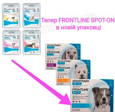 Frontline Spot-On S - краплі на холку для собак 2-10 кг % Petmarket