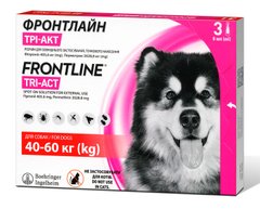 Merial FRONTLINE TRI-ACT - Фронтлайн Три Акт Spot-On XL - краплі від бліх, кліщів і комах для собак 40-60 кг - 1 піпетка % Petmarket