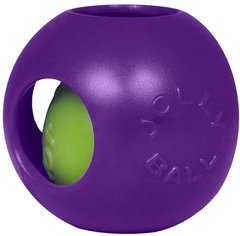 Jolly Pets Teaser Ball - Двойной мяч - игрушка для собак, голубой, 16 см Petmarket