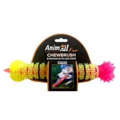 AnimAll Фан - Щітка-кістка - жувальна іграшка для собак, помаранчева з синім Petmarket