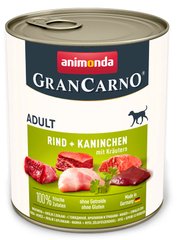 Animonda GranCarno ADULT Beef & Rabbit with Herbs - консерви для собак (яловичина/кролик/трави), 800 г Petmarket