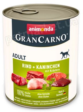 Animonda GranCarno ADULT Beef & Rabbit with Herbs - консерви для собак (яловичина/кролик/трави), 800 г Petmarket