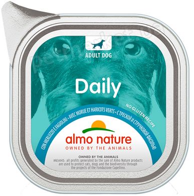 Almo Nature Daily Тріска/зелена квасоля вологий корм для собак - 100 г Petmarket