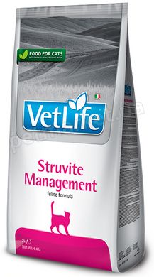 Farmina VetLife Management Struvite корм для кішок лікування та профілактика рецидивів струвітних уролітів, 2 кг Petmarket