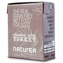Naturea Real Grain Free Wetfood CHICKEN & TURKEY - консервы для собак (курица/индейка) - 375 г Petmarket