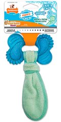 Nylabone Puppy Chew Freezer Bone with Washcloth - охлаждающая жевательная игрушка для щенков (вкус арахисового масла) Petmarket