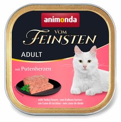 Animonda Vom Feinsten Adult Turkey hearts - консервы для котов (индюшиные сердца) Petmarket