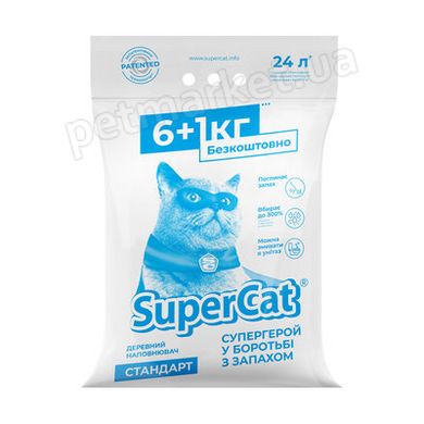 SuperCat СТАНДАРТ - древесный наполнитель для кошачьего туалета Petmarket