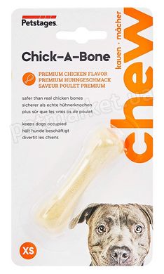 Petstages CHICK A BONE - игрушка-кость с ароматом курицы для собак - Small, 12 см Petmarket