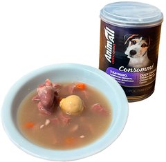 AnimAll Консоме з качкою, курячим серцем та курячим жовтком - вологий корм для собак - 375 г Petmarket