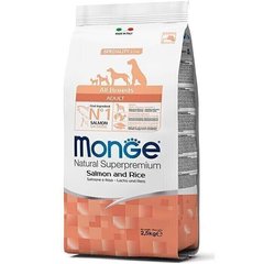 Monge ALL BREEDS Adult Salmon & Rice - корм для собак (лосось/рис) - 15 кг % Petmarket